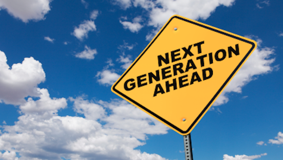 Road sign reads "Next Generation ahead."