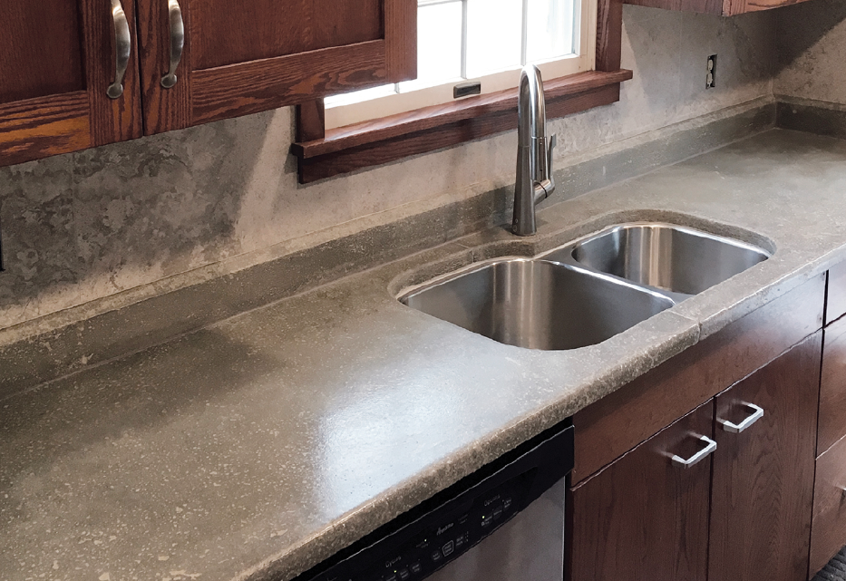 remodeler made a concrete countertop on his first try