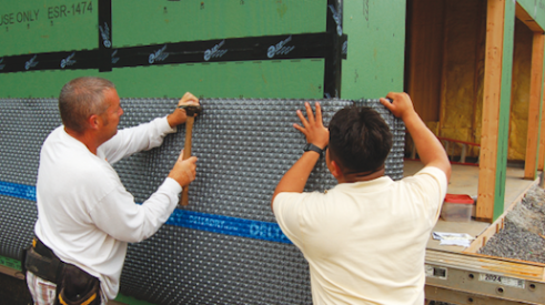 Delta-Dry is an HDPE roll material at the core of Cosella-Dörken’s Delta Rainscreen System. 