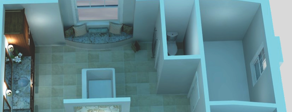 3-D tools to help visualize a bathroom remodel