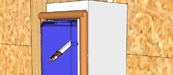 Airtight drywall, electrical box detail