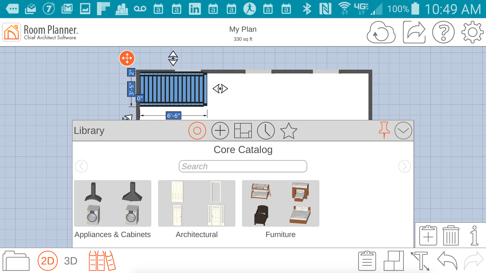 architect room planner virtual sketch