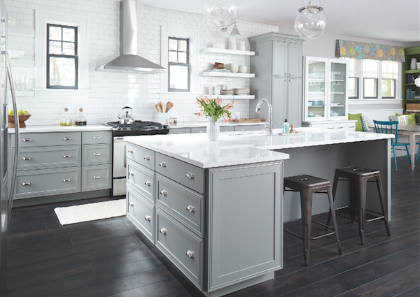 Decora cabinets, grey palette kitchen