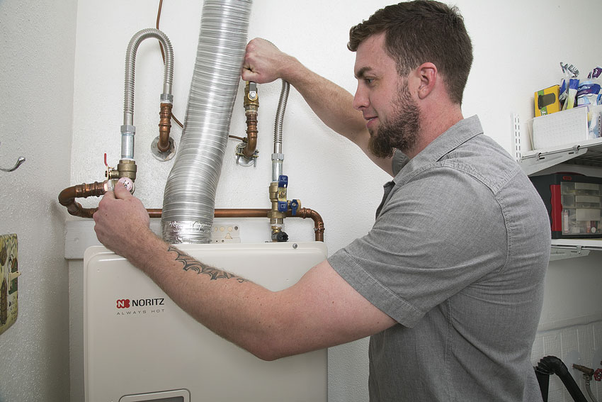 The new tankless technology allowed him to reuse the same water-supply, vent and gas lines