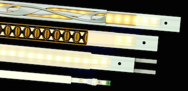 The LIT modular lighting strip system from Keeler provides illuminated decorative trim.
