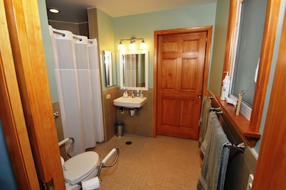 Remodeled bathroom for disabled family