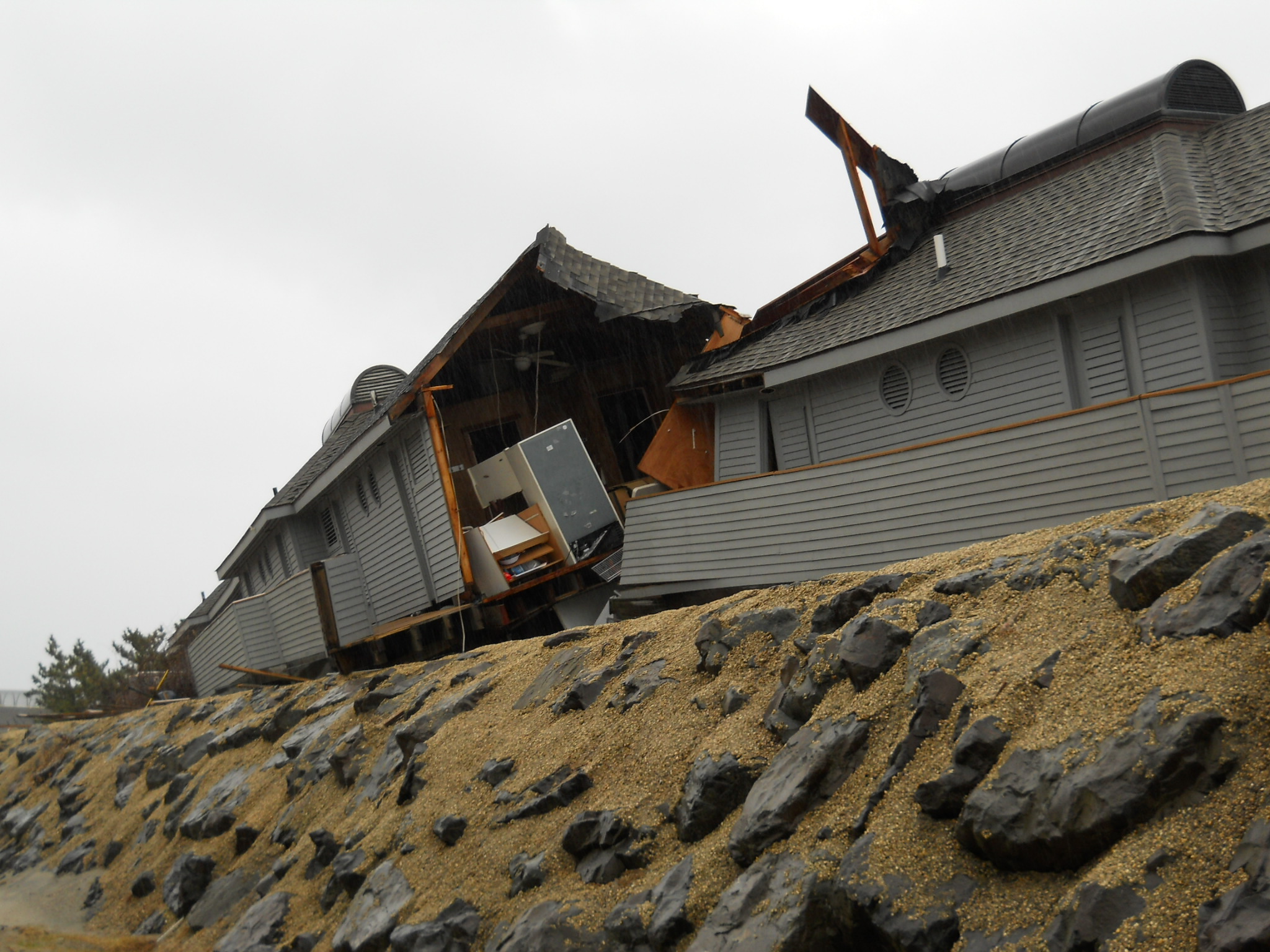 In the coastal town of Sea Bright, N.J., Hurricane Sandy tore buildings apart an