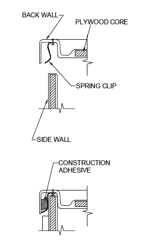 SpringClip wall joint section detail