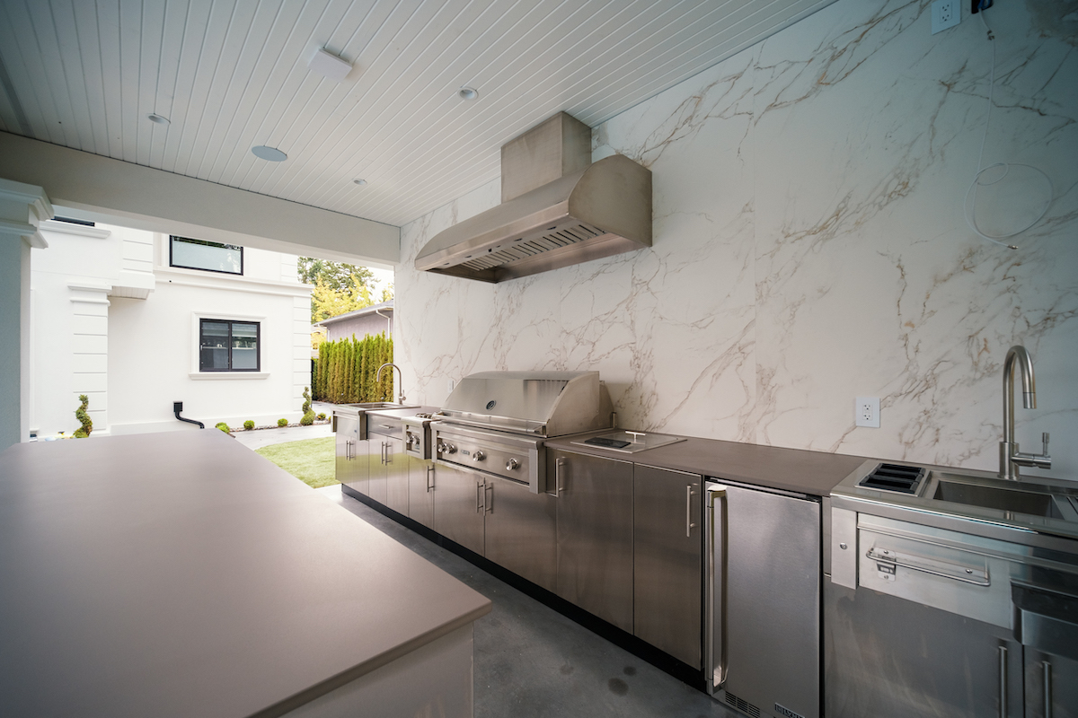 luxury backyard kitchen