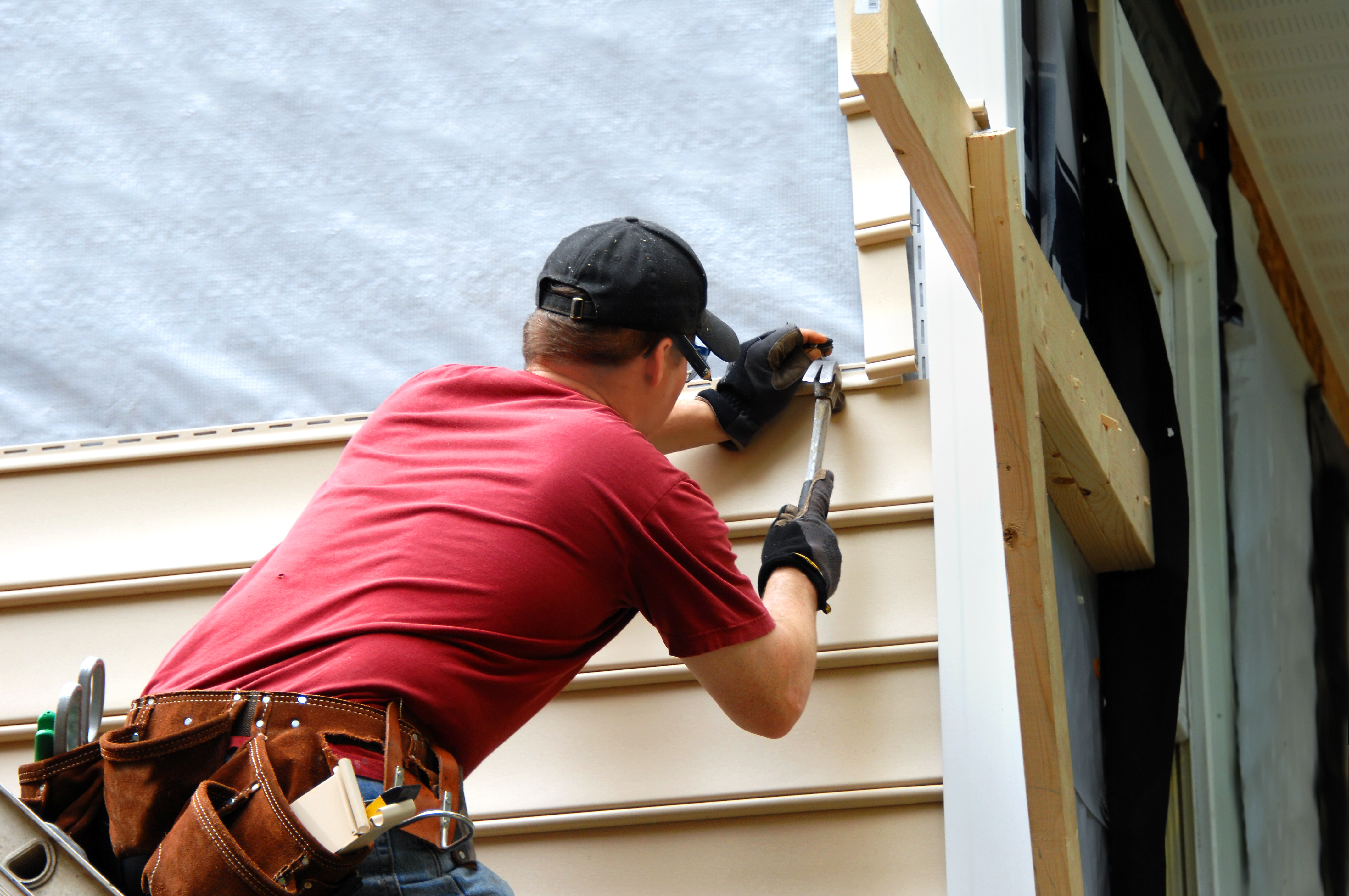 siding installation on a home