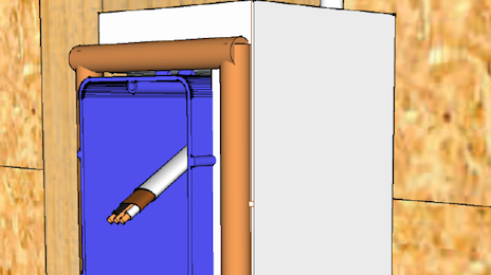 Airtight drywall, electrical box detail