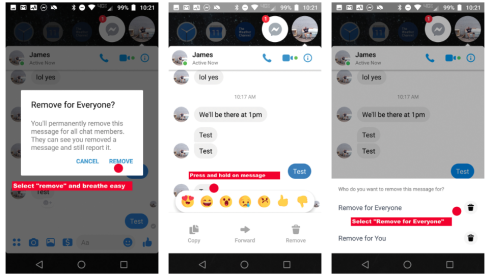 facebook messages remodelers didnt mean to send can be deleted