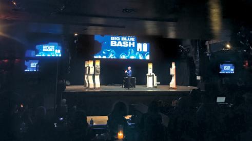 navien at their blue man group party at IBS 2020