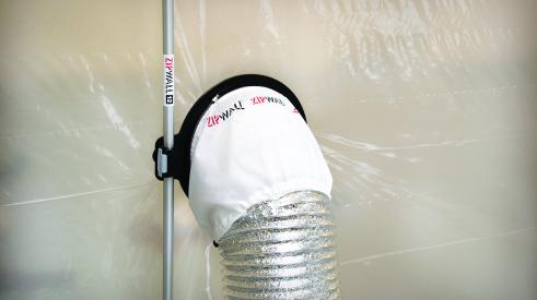 zip wall dust barrier passthrough makes it easier for remodelers 
