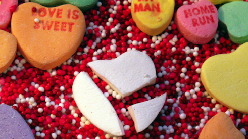 broken heart candy represents Mike Damora breaking up with Angie's list lead generation