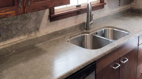 remodeler made a concrete countertop on his first try