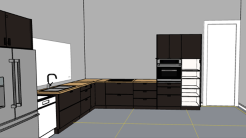 kitchen rendering ikea cabinets