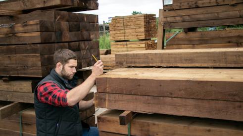 Lumber yard inventory check