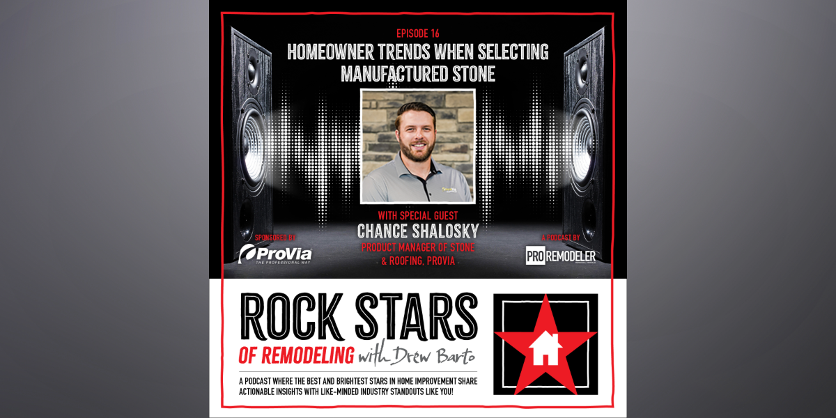 ProVia Product Manager of Stone & Roofing Chance Shalosky