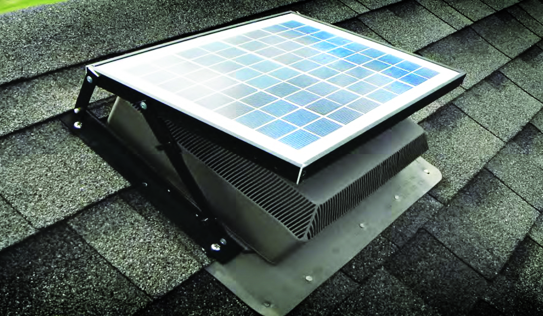 fully installed isolar solutions solar attic fan