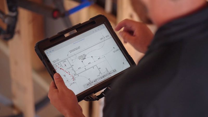 IES contractor using Bolt on tablet
