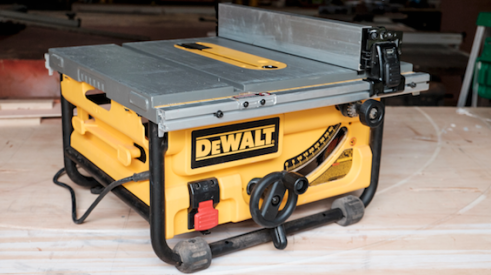 The DeWalt Compact Jobsite Table Saw is a good choice for pros seeking a portable table saw