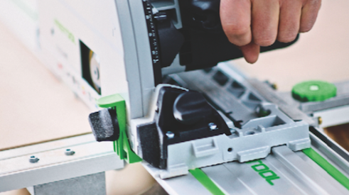 Festool TS 75 plunge cut track saw in action